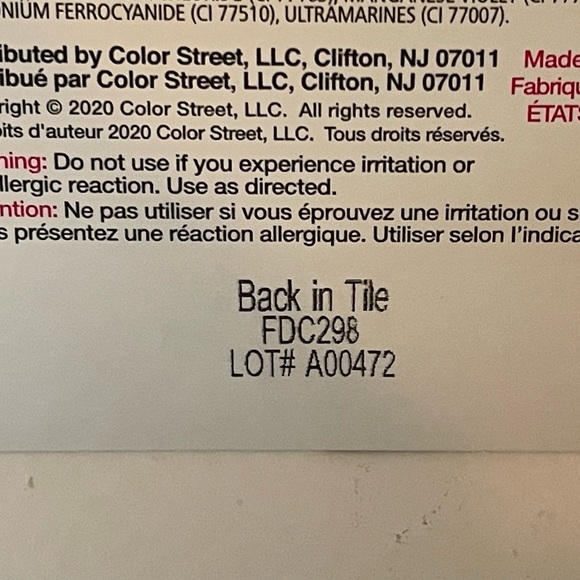 Color Street Back in Tile - Picture 2 of 2